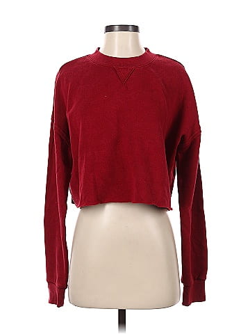 colsie Solid Red Sweatshirt Size S 44 off ThredUp