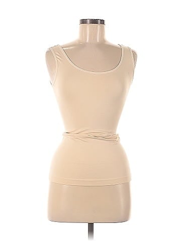 Yummie by Heather Thomson Solid Tan Ivory Tank Top Size Med - Lg - 62% off