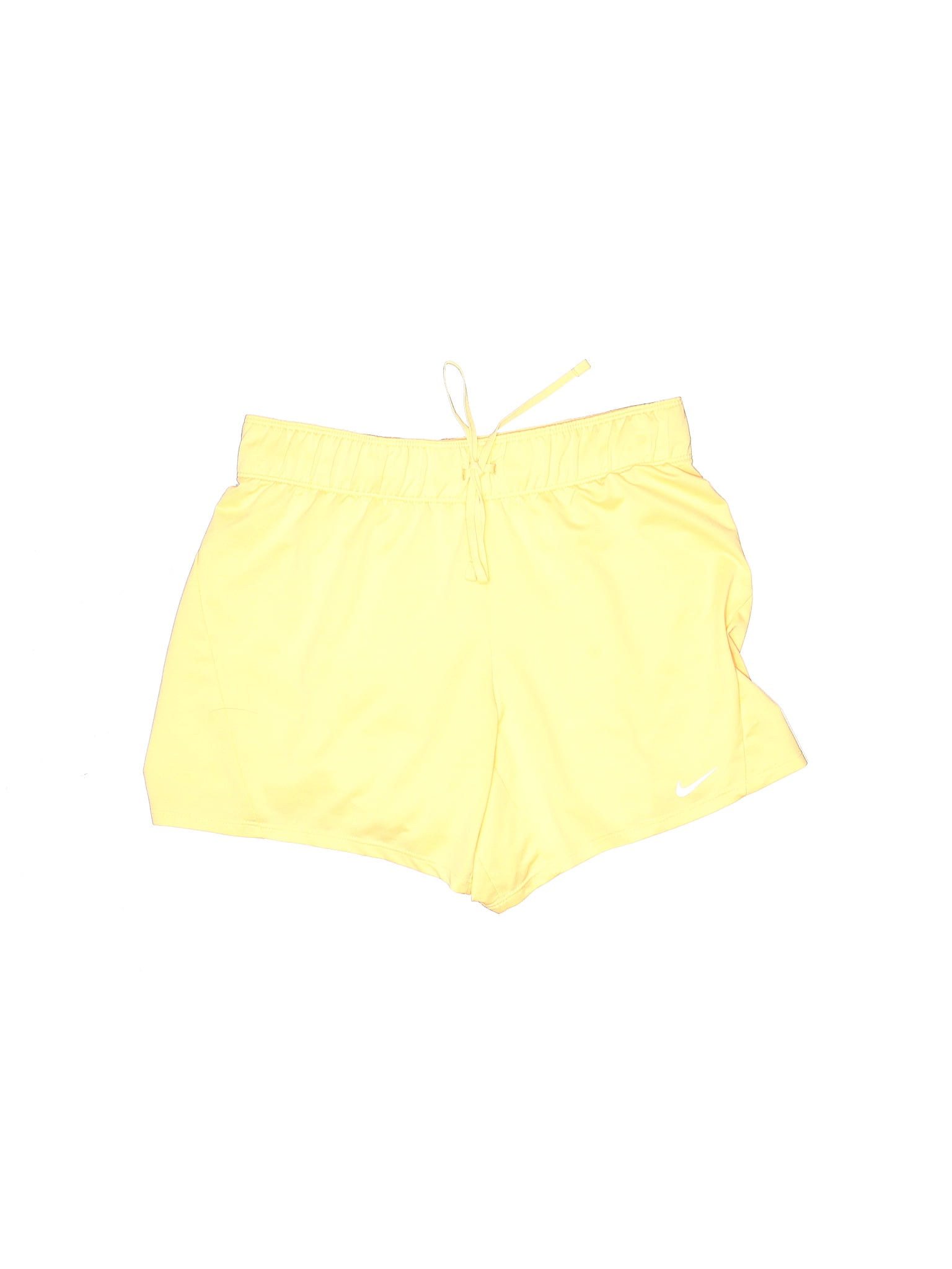 yellow nike fleece shorts