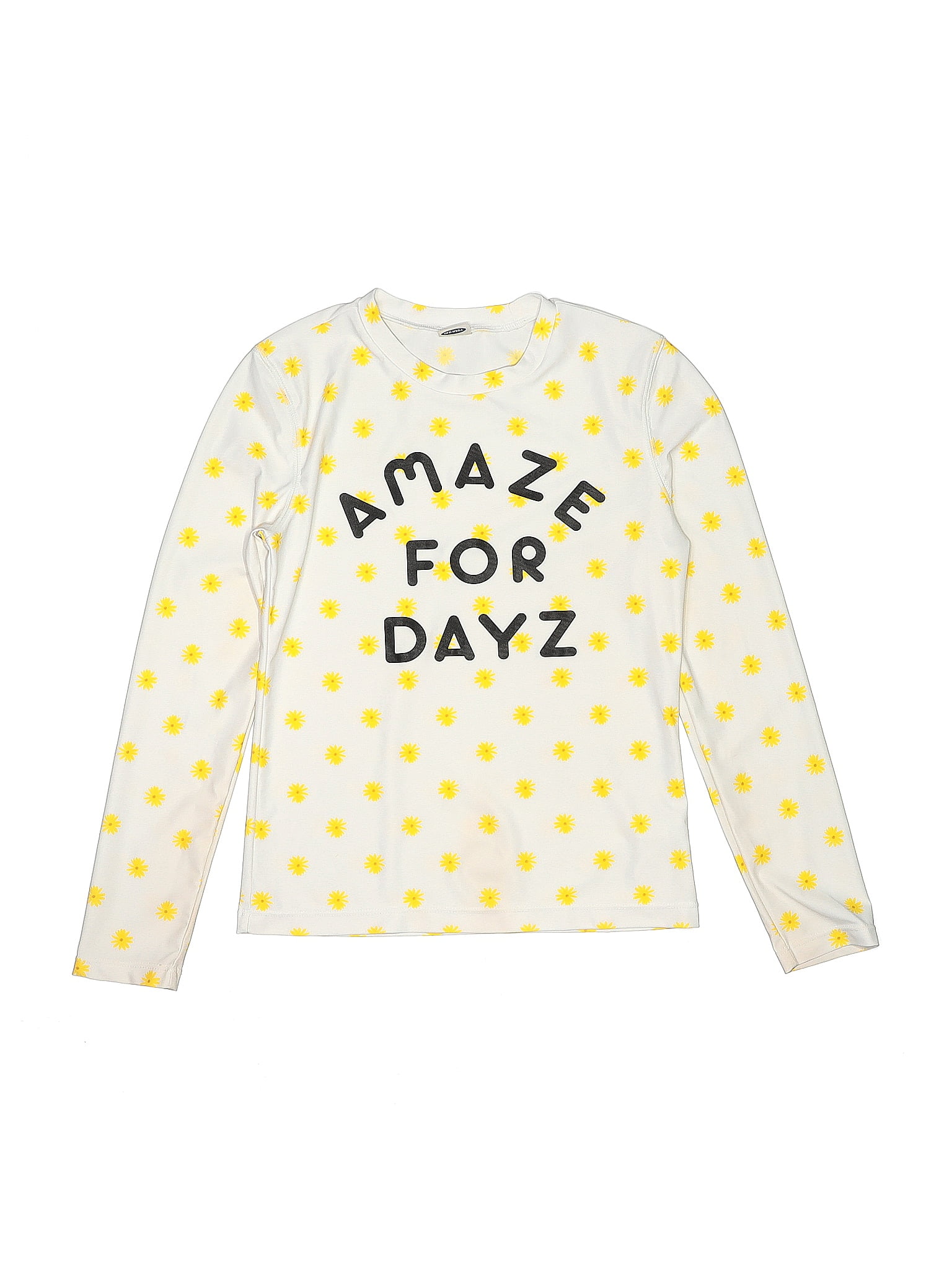 Old Navy Polka Dots Ivory Yellow Rash Guard Size L (Kids) 31 off