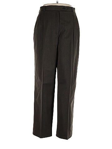 Harve Benard by Benard Holtzman 100% Wool Black Brown Wool Pants