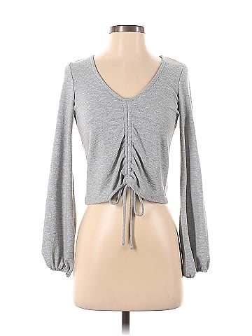 A Love Like You Gray Long Sleeve Top Size XS - 67% off