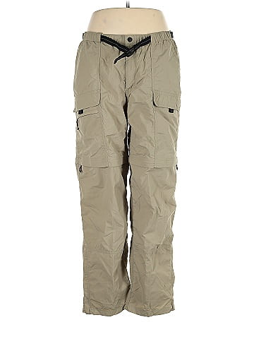 Eastern Mountain Sports 100% Nylon Solid Tan Cargo Pants Size 16