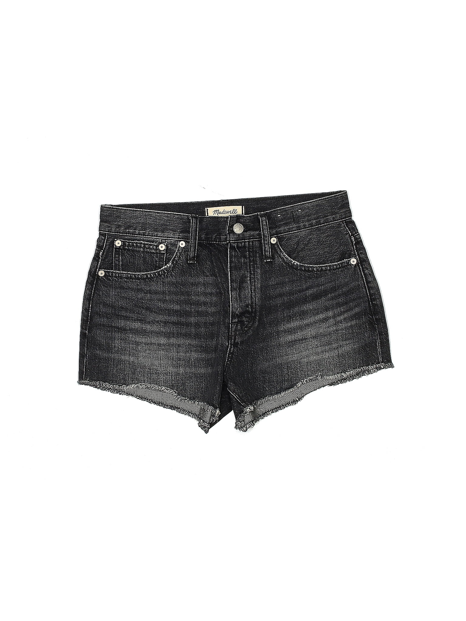 Madewell 100% Cotton Black Denim Shorts 26 Waist - 80% off | ThredUp