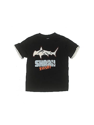 Gymboree 100% Cotton Color Block Solid Black Short Sleeve T-Shirt