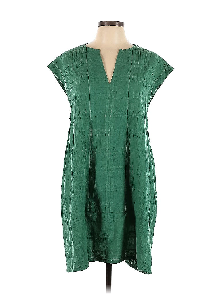 YFB 100% Cotton Grid Green Casual Dress Size L - photo 1