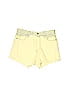 ETRO 100% Cotton Yellow Ivory Margot Dip Dye Cutoff Jean Shorts Size 28 waist - photo 1
