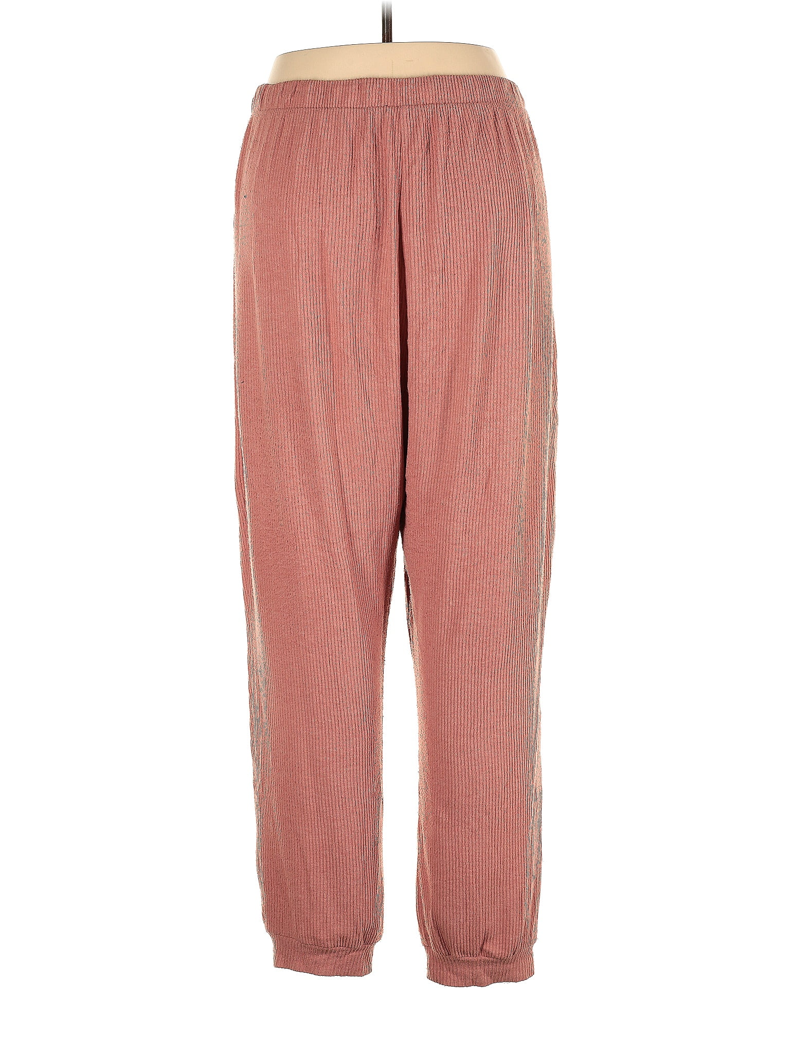 A New Day Solid Pink Orange Casual Pants Size 18 (Plus) - 46% off