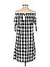 Ann Taylor LOFT Checkered-gingham Grid Plaid Black Casual Dress Size S - photo 2