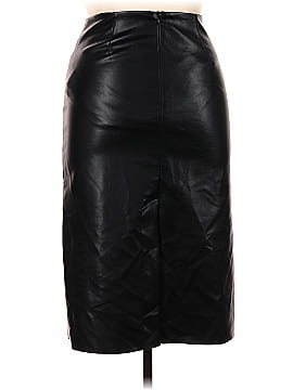 Silk & Salt Faux Leather Skirt (view 2)