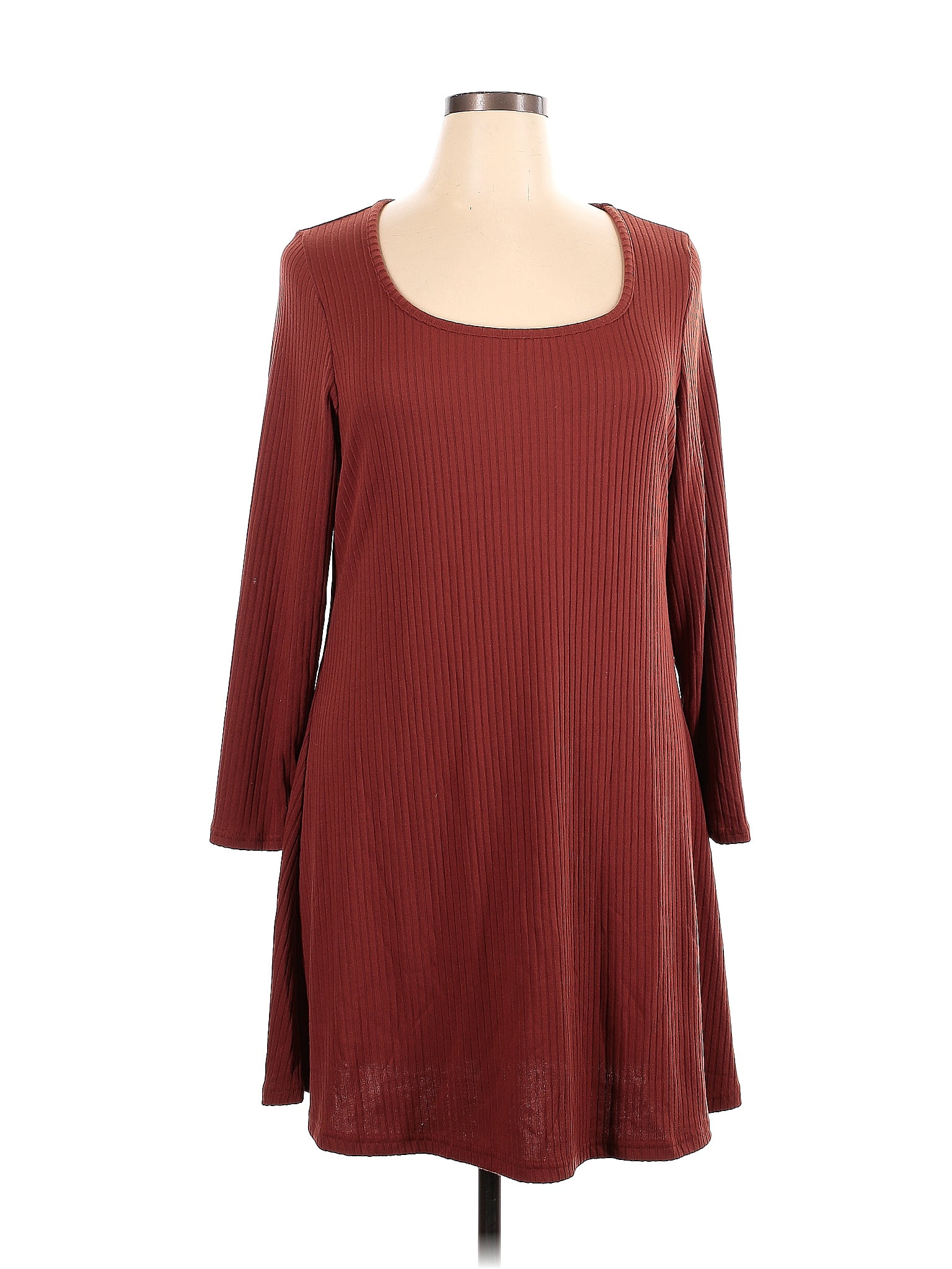 Old Navy Solid Brown Burgundy Casual Dress Size XL (Petite) - 52% off