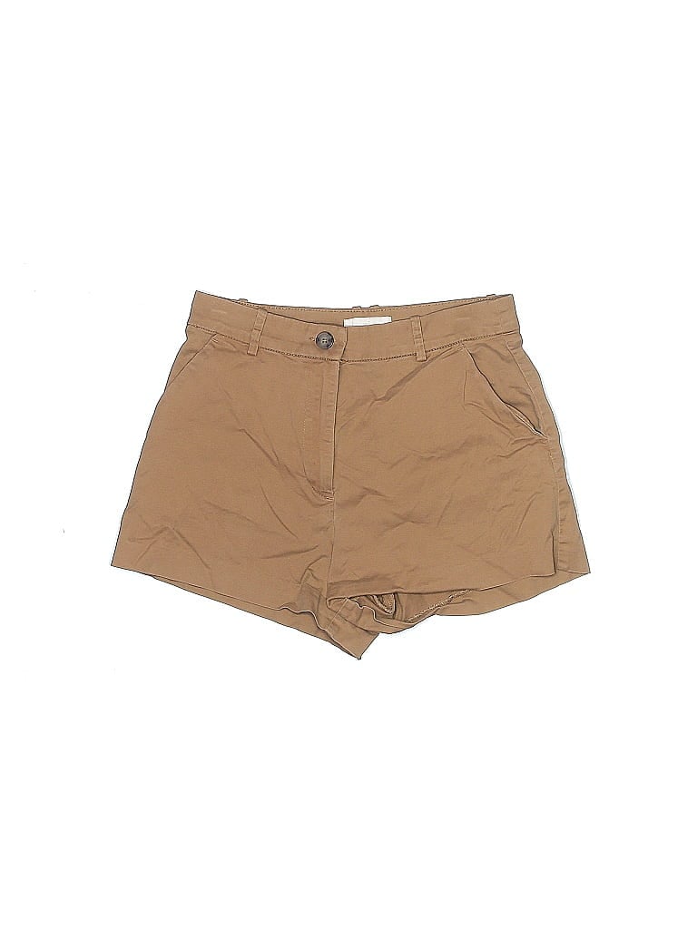 H&M Solid Tortoise Tan Khaki Shorts Size 6 - photo 1