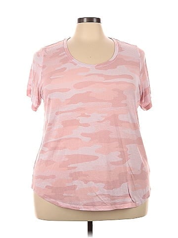 Lucky Brand Camo Pink Short Sleeve T-Shirt Size 3X (Plus) - 52