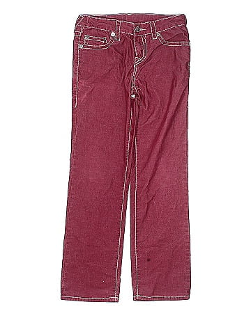 True Religion Solid Maroon Burgundy Cords Size 10 - 78% off