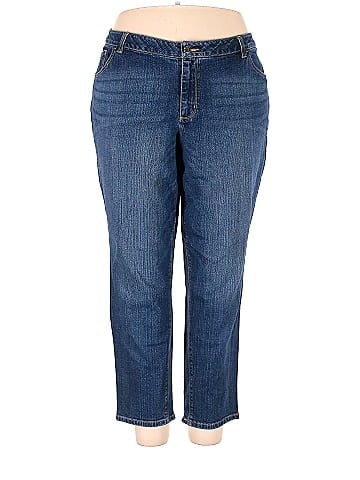 Fashion Bug Solid Blue Jeans Size 28 (Plus) - 44% off