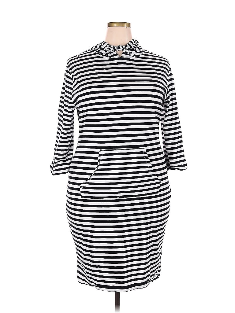 Missky 100% Cotton Stripes Multi Color Black Casual Dress Size 3X (Plus) -  24% off