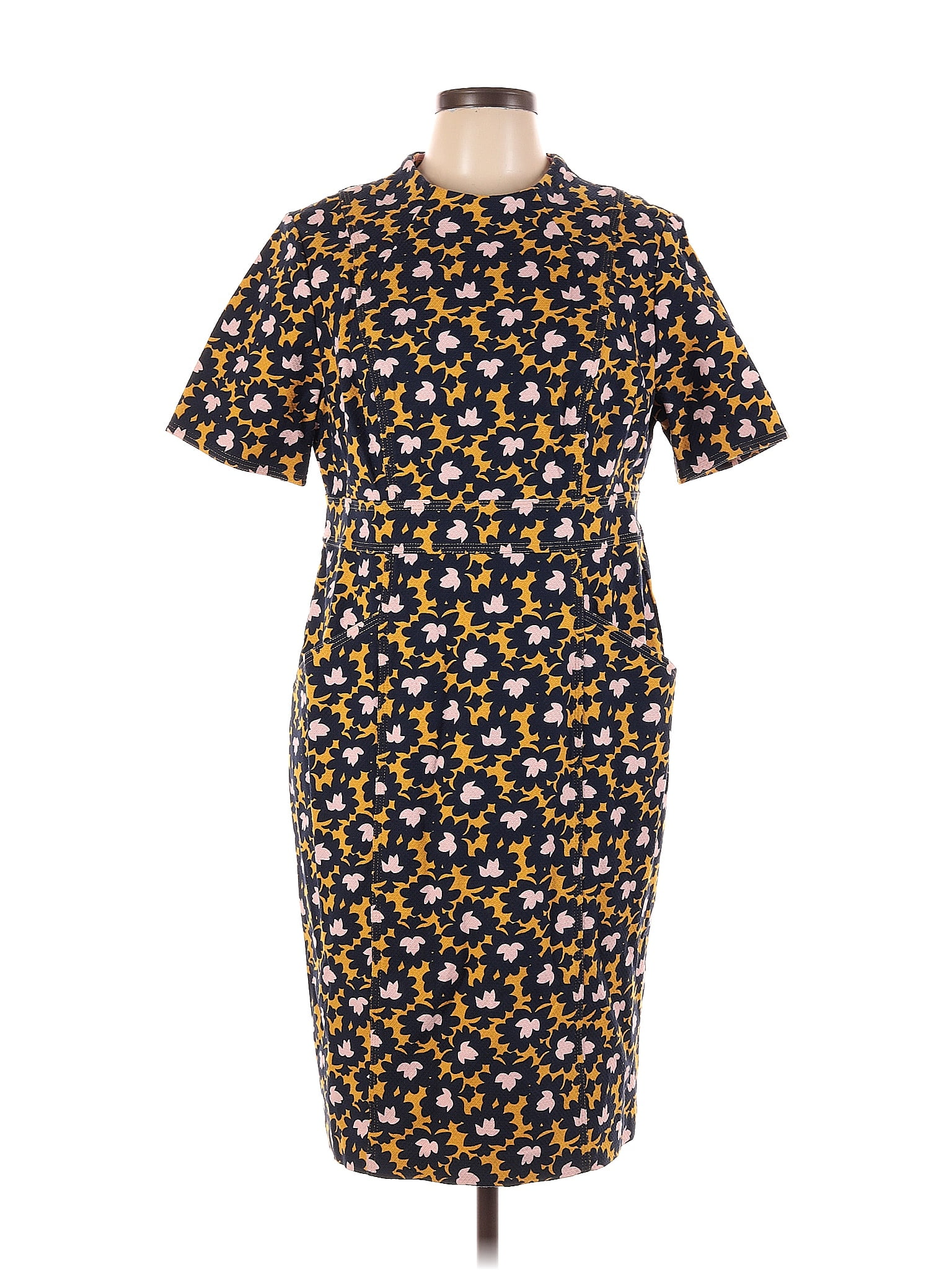 Boden Multi Color Yellow Casual Dress Size 12 (Petite) - 63% off | ThredUp