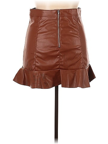 Leather skirt size clearance 14