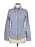 Banana Republic Factory Store Stripes Blue Long Sleeve Button-Down Shirt Size 8 - photo 1