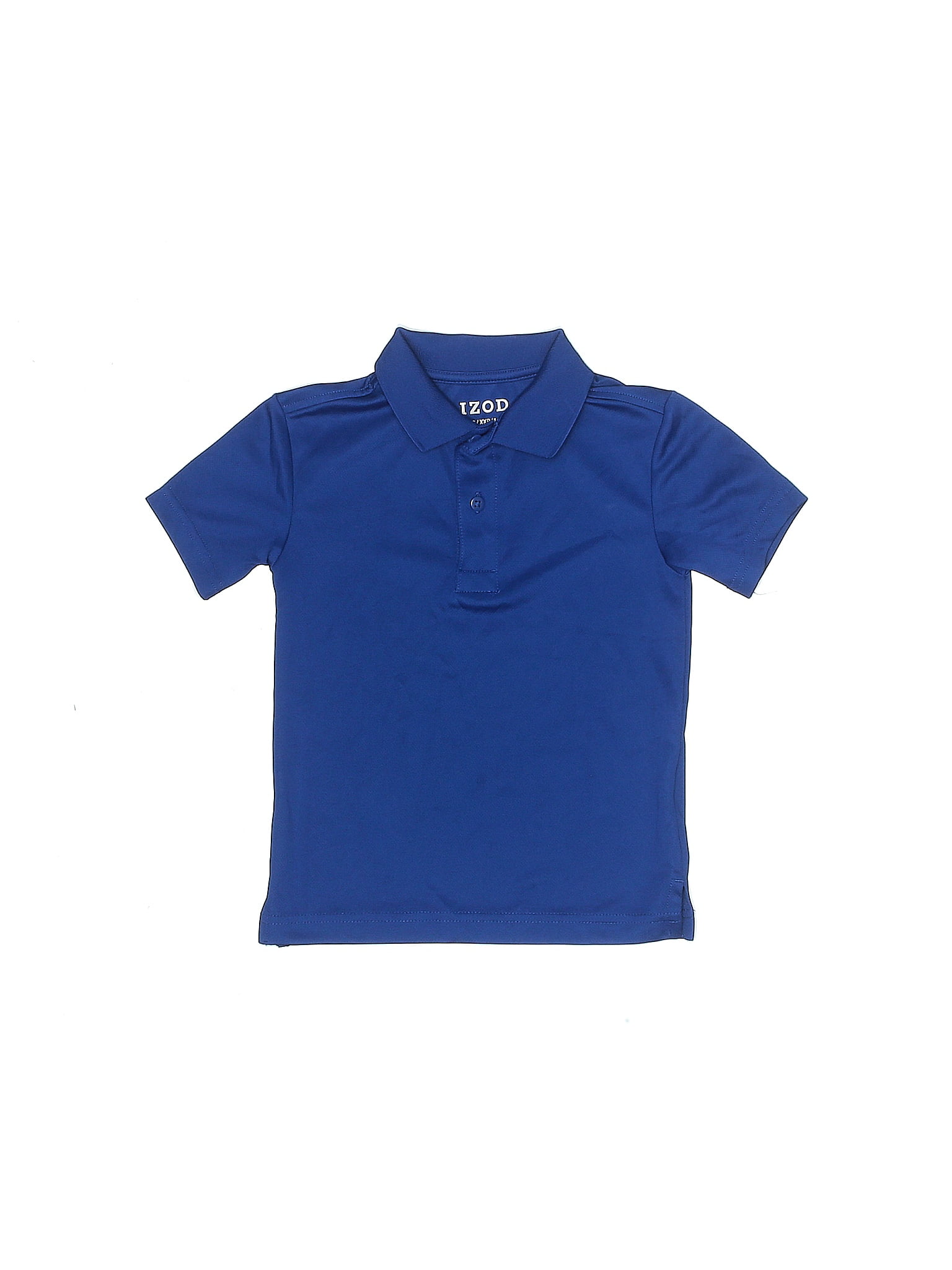 Izod 100 Polyester Solid Blue Short Sleeve Polo Size 4 5 70 Off