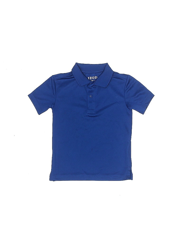 Izod 100 Polyester Solid Blue Short Sleeve Polo Size 4 5 70 Off