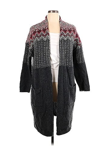 J.Jill Color Block Gray Cardigan Size XL (Petite) - 61% off