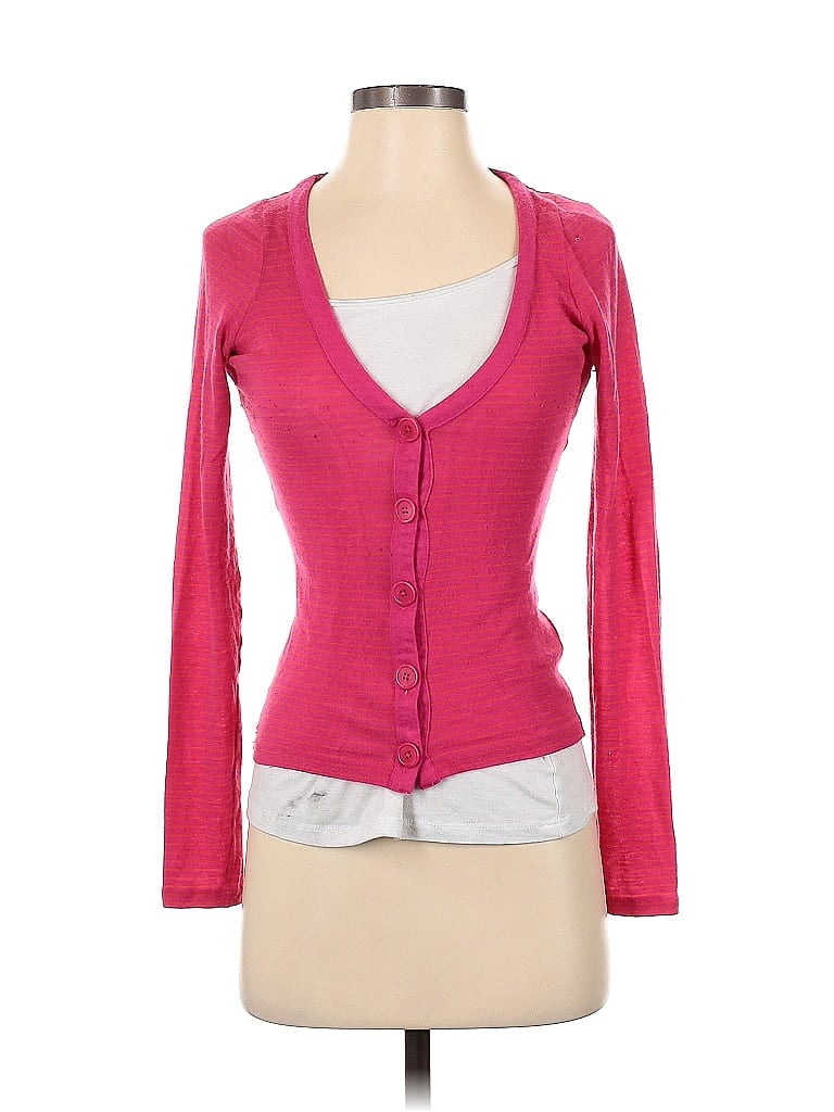 Pre-owned Club Monaco Wool Cardigan Sweater In Pink