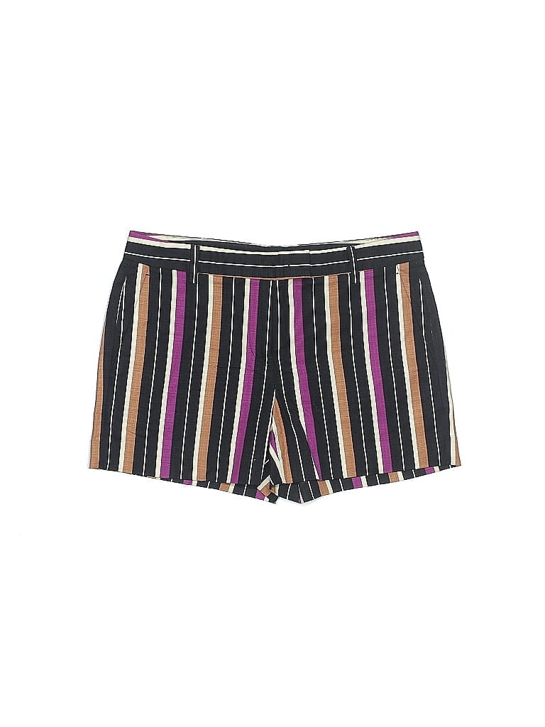 Ann Taylor Stripes Purple Shorts Size 4 - photo 1