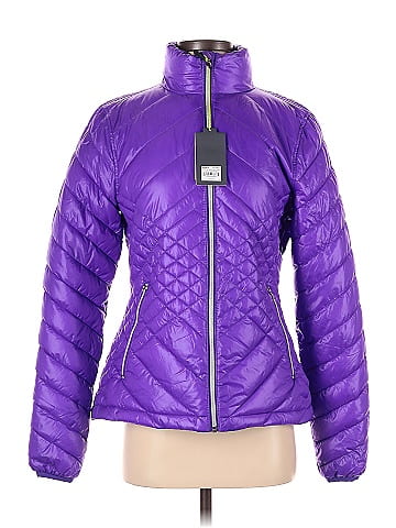 Tek Gear 100% Polyester Solid Purple Coat Size S - 51% off