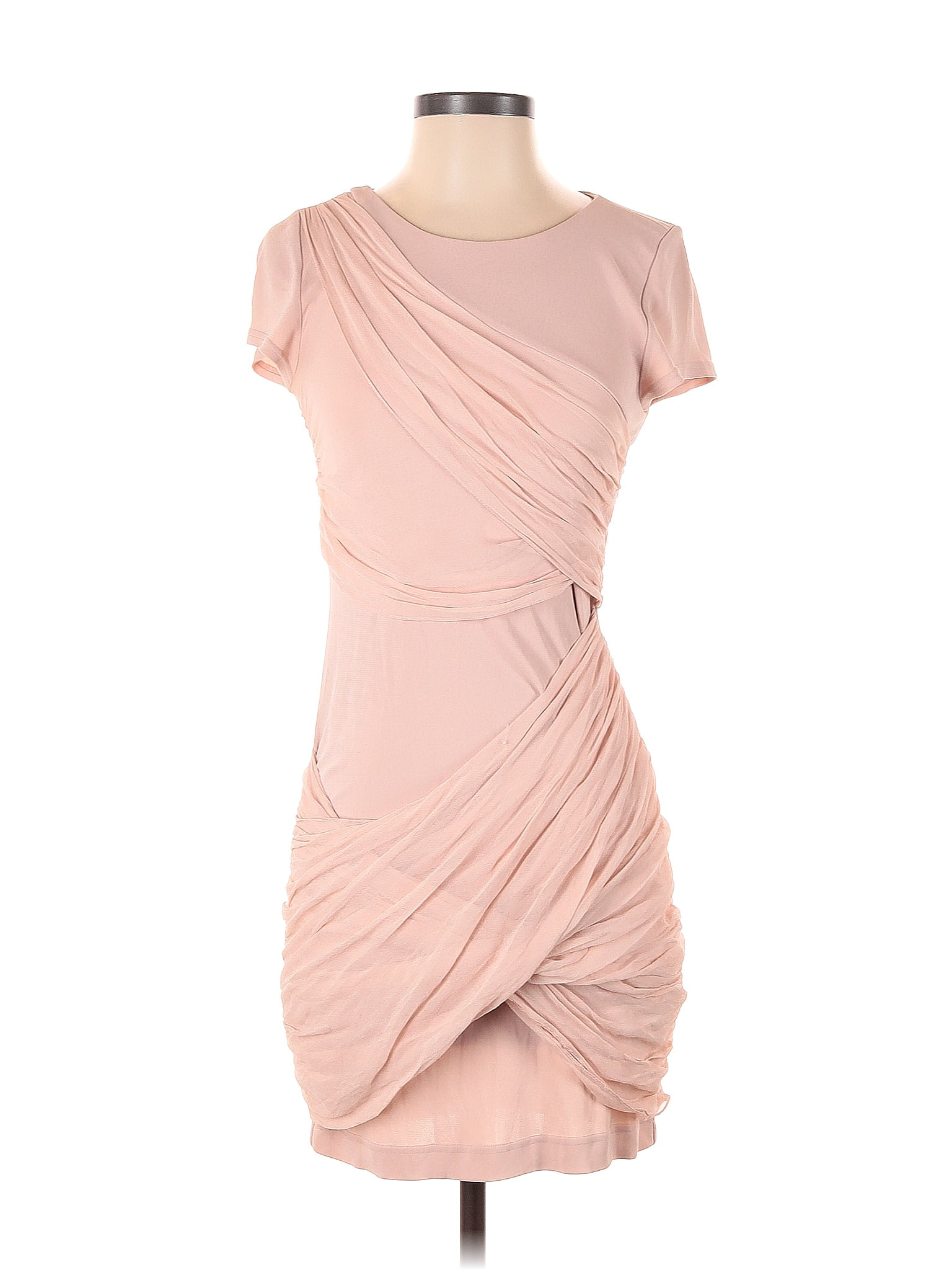 Alice Olivia Solid Blush Tan Cocktail Dress Size S 81 Off Thredup