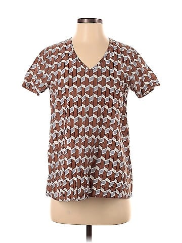 Alysi Short Sleeve Silk Top (view 1)