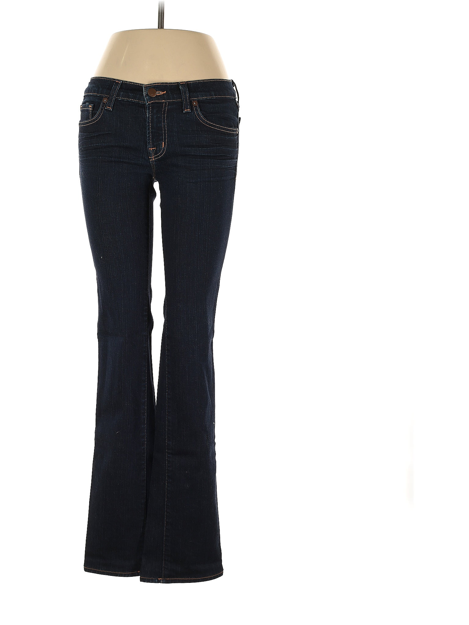 J Brand Low-Rise Skinny Leg Jeans - Black, 7.75 Rise Jeans