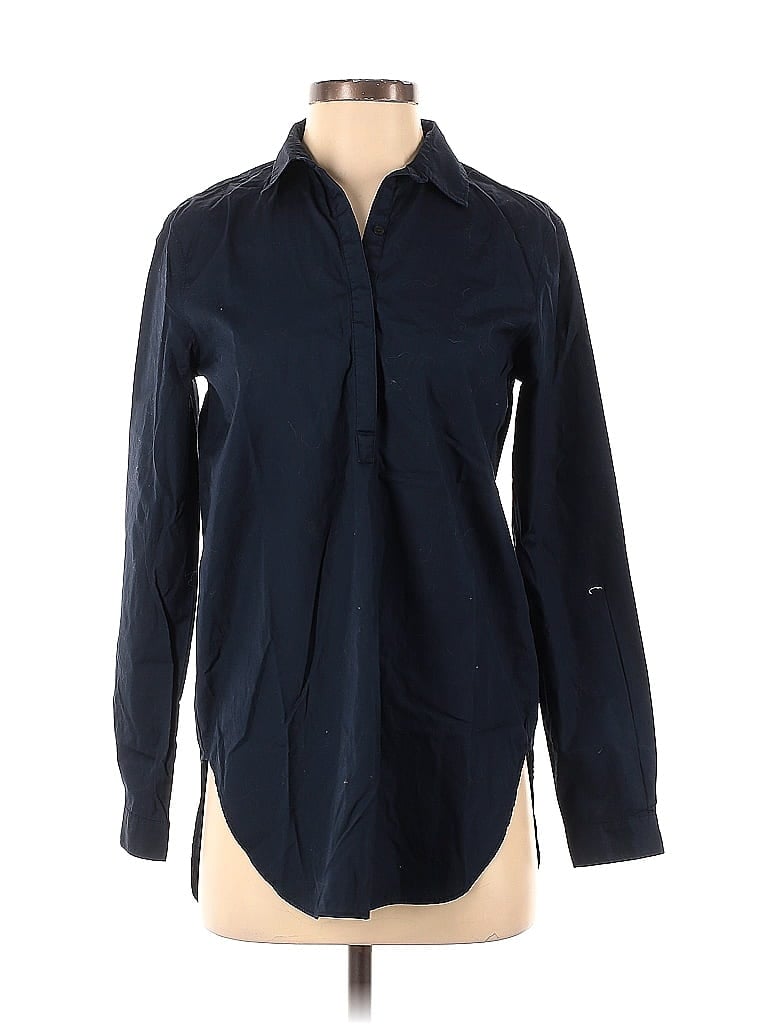AYR 100% Cotton Blue Long Sleeve Button-Down Shirt Size XS - photo 1