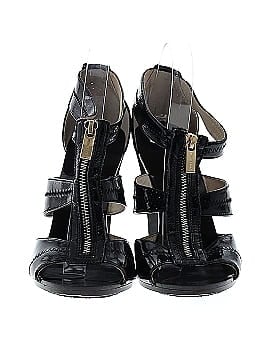 MICHAEL Michael Kors Michael Kors MK Berkley T-strap Peep Toe Heels Black Patent Leather 10 (view 2)