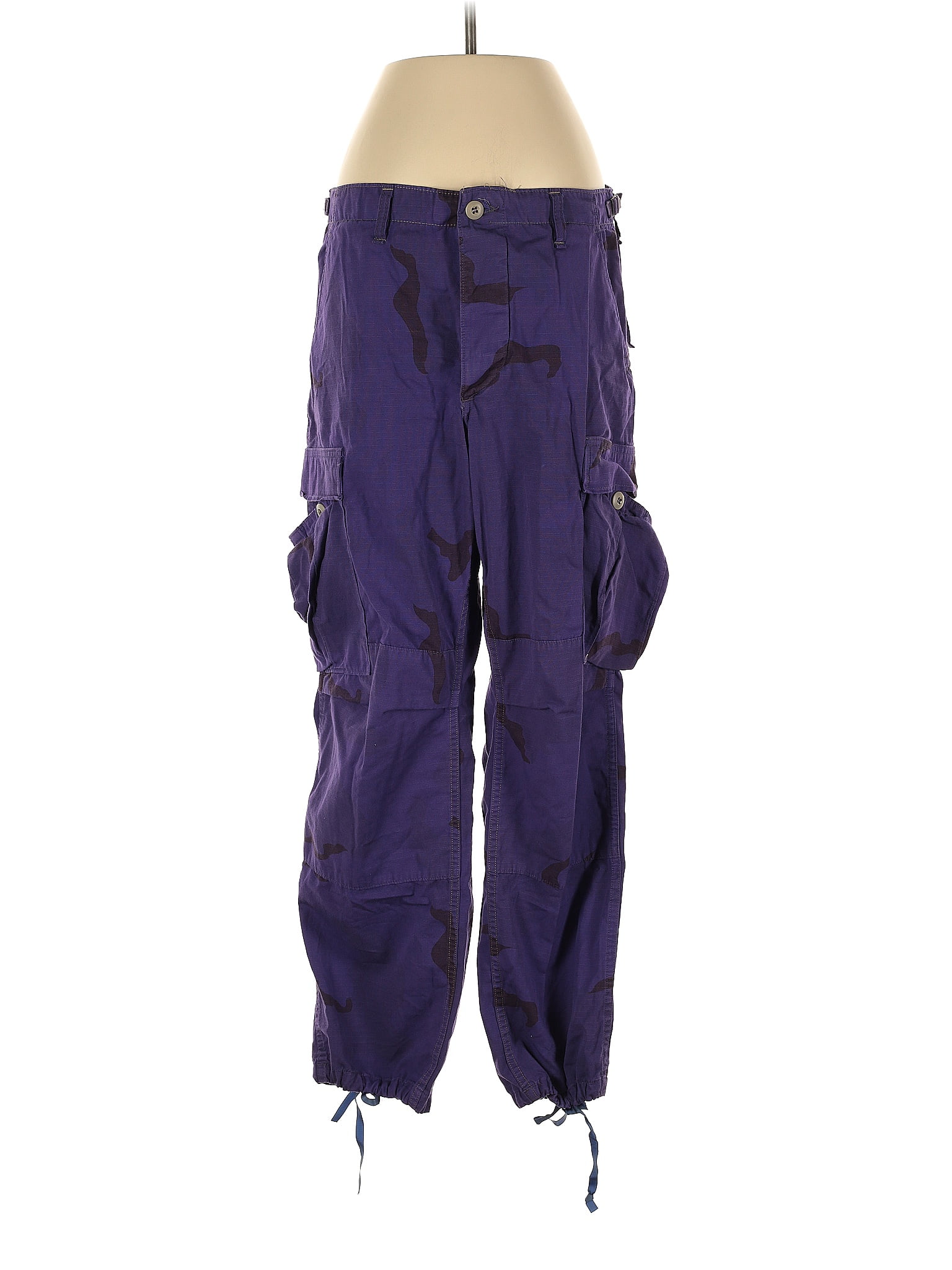 Unbranded 100% Cotton Solid Purple Cargo Pants Size S - 52% off | ThredUp