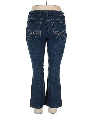 Riders by Lee Solid Blue Jeans Size 16 (Petite) - 48% off