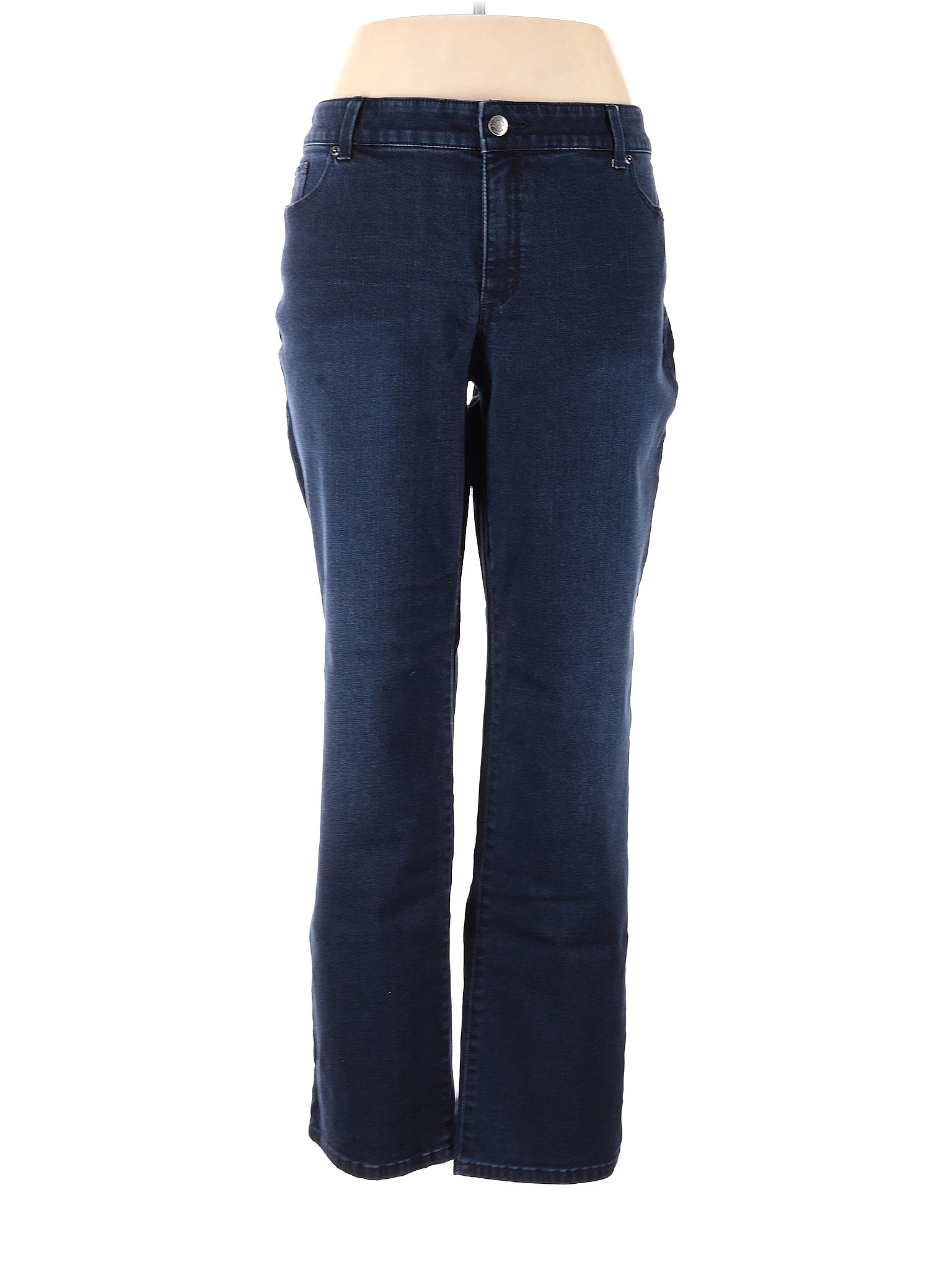 So Slimming by Chico's Solid Blue Jeans Size XL (3) - 73% off