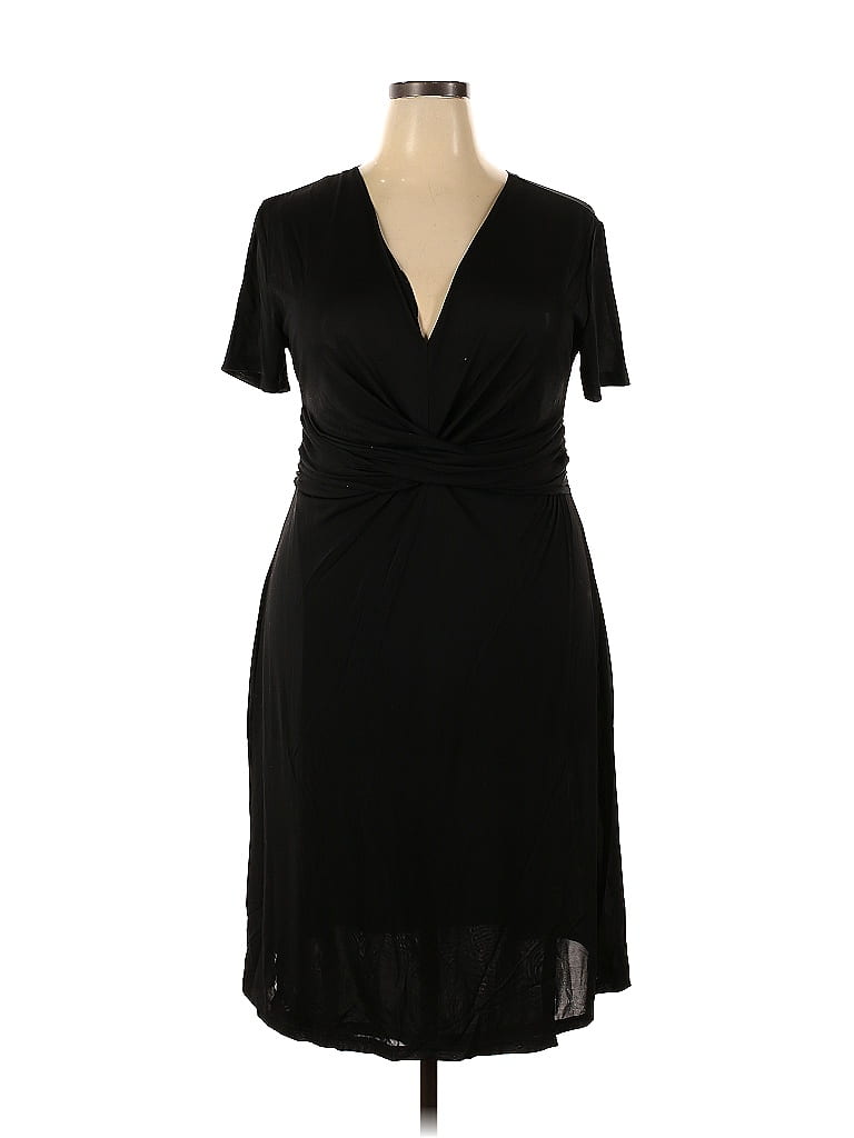 Nino Balcutti Solid Black Casual Dress Size 18 (Plus) 62 off ThredUp