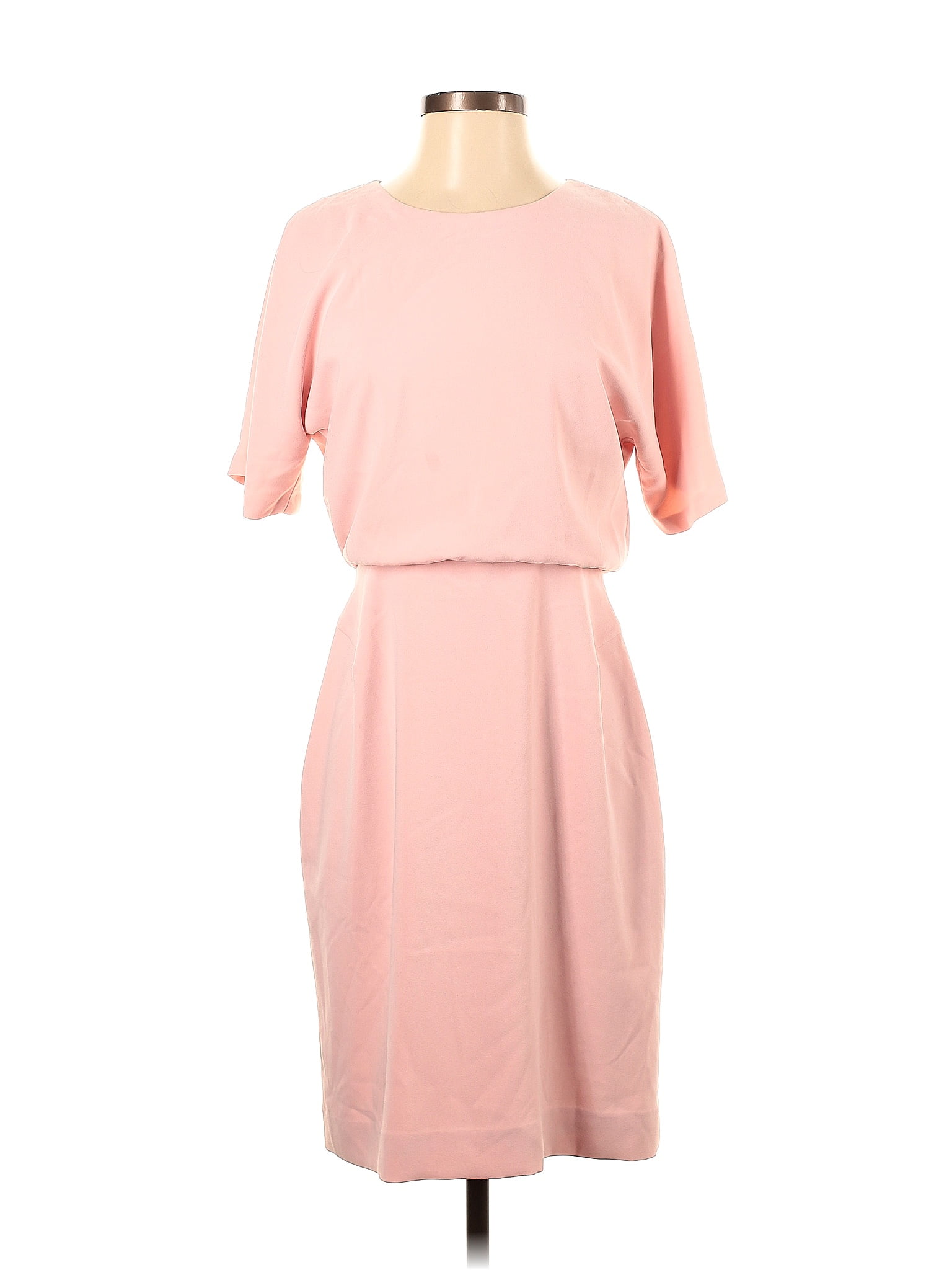 Banana Republic 100 Polyester Solid Pink Casual Dress Size 2 71 Off