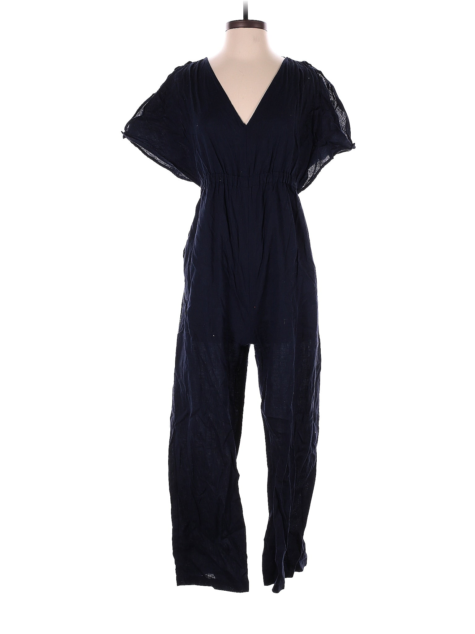 Zara navy cheap blue jumpsuit