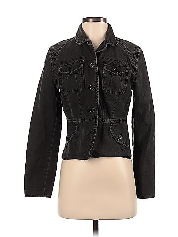 Lucky Brand 100% Cotton Solid Black Denim Jacket Size S - 66% off
