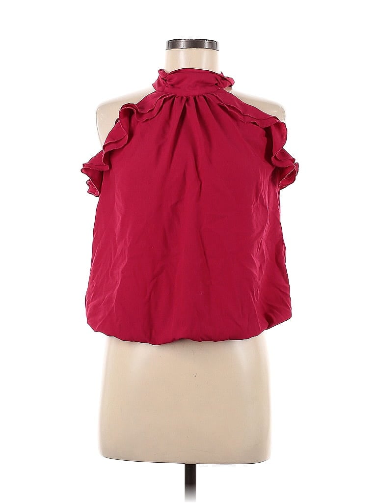 7th Avenue Design Studio New York & Company 100% Polyester Red Sleeveless Blouse Size XS - photo 1