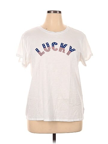 Lucky Brand 100% Cotton Graphic White Ivory Short Sleeve T-Shirt Size XL -  42% off