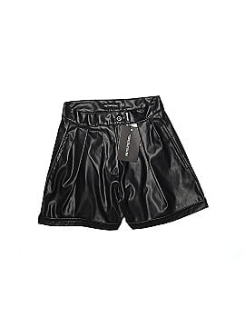 PrettyLittleThing Faux Leather Shorts (view 1)