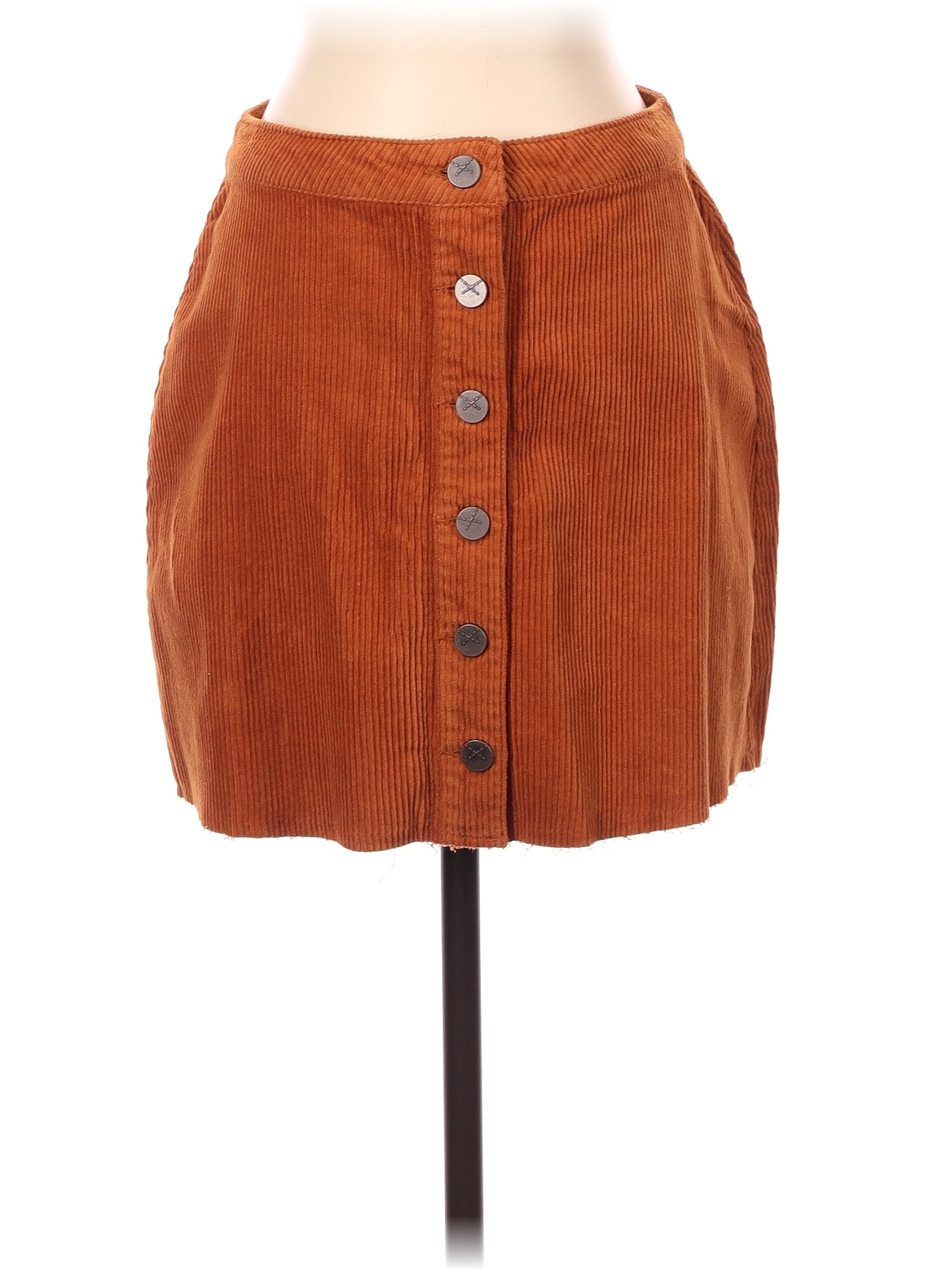 Unpublished Solid Brown Casual Skirt Size S - 73% off