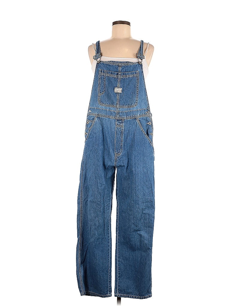 Old Navy 100% Cotton Solid Blue Overalls Size M - 41% off | ThredUp