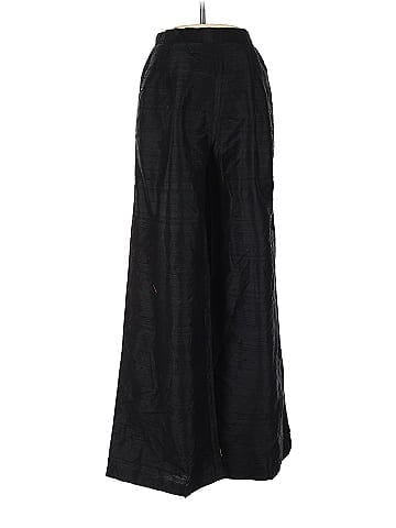 Sally Bridge 100% Silk Solid Black Casual Pants Size P - 80% off