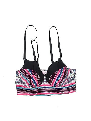 Swim by Cacique Color Block Multi Color Pink Swimsuit Top Size 1X (44DD)  (Plus) - 47% off