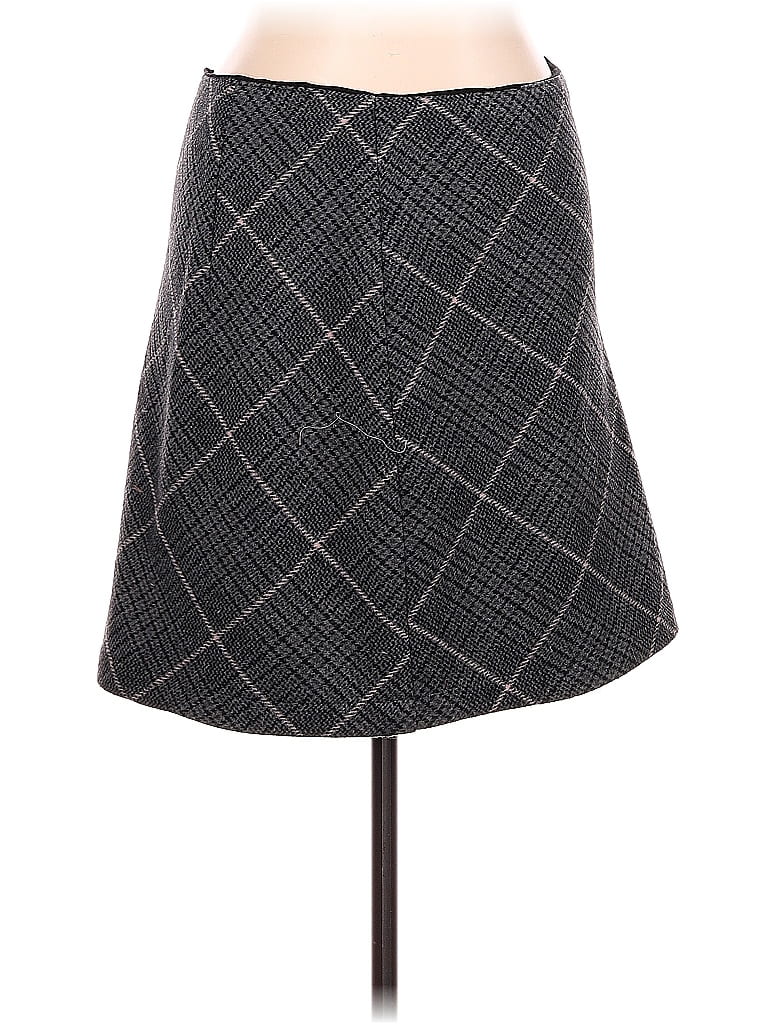 Abercrombie & Fitch Plaid Tweed Black Gray Formal Skirt Size L - 65% ...