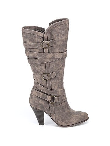 Justfab hotsell gray boots